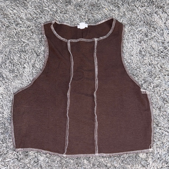 Garage Tops - Garage Brown Seam Tank Size Small
